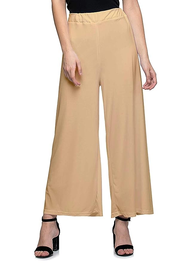 BAY-Women Casual Wide-leg Pants, Solid Color High Waist Loose Trousers, S/  M/ L, Khaki/ Apricot | Shopee Singapore